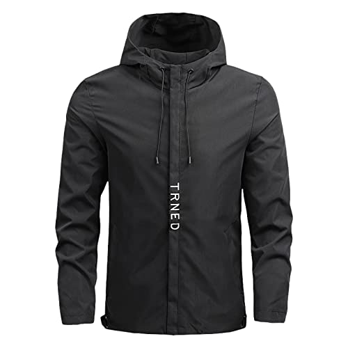 Winter Jacke Herren Wintermantel mit Kapuze Gefüttert Softshelljacke Wasserdicht Windbreaker Männer Freizeit Funktionsjacke Für Wandern Camping Fahrrad von Generic