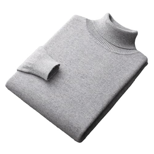 Winter Merino Wolle Pullover Männer Rollkragen Kaschmir Pullover Verdickt Warme Lose Einfarbig Jumper von Generic