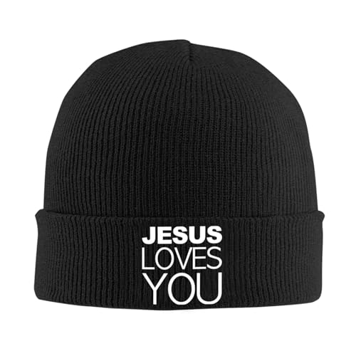 Winter Mütze Jesus Liebt Dich Strick Beanie Atmungsaktivem Mützen Unisex Beanie Für Skating Winter Skifahren von Generic