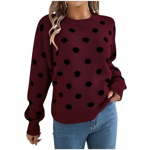 Winter Strickpullover Für Damenelegance Basic Feinstrickpullover Stilvoller Warme Thermo Pullover Langarm Lässig Pulli Einfarbig | Mode-Muster Lockere Passform Strickpullover von Generic