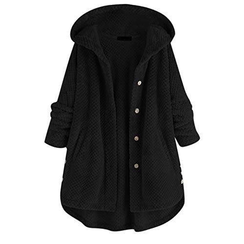 Winter Warme Mantel Mit Kapuze Damen Softshelljacke Winterjacke Outdoor Lang Damen Jacke Winterparka Übergangsjacke Für Herbst Winter Große Größe Fleecejacke Plüsch Hoodie Jacke von Generic