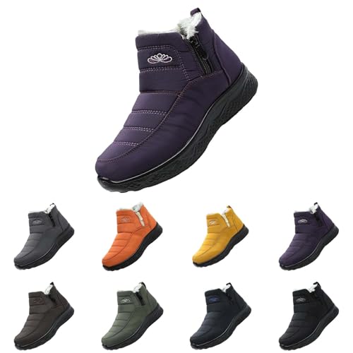 Winterboots Damen Gefüttert - Winterstiefel Herren Gefüttert Und Wasserdicht Schneestiefel Plateau Ankleboots rutschfest Wanderschuhe Orthopädische Snowboots Slip-On Schneeschuhe Freizeitschuhe von Generic