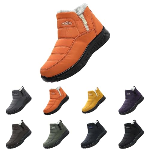 Winterboots Damen Gefüttert - Winterstiefel Herren Gefüttert Und Wasserdicht Schneestiefel Plateau Ankleboots rutschfest Wanderschuhe Orthopädische Snowboots Slip-On Schneeschuhe Freizeitschuhe von Generic