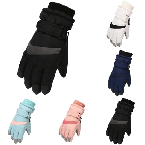 Winterhandschuhe wasserdichte Warme Skihandschuhe Kinder Thermohandschuhe Winddichte Touchscreen-Handschuhe Warmes verdickter Handschuhe zum Skifahren Laufen Radfahren Motorrad Wandern von Generic