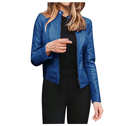 Winterjacke Damen, Parka Jacke Laufjacken Cord Blazer Anzugjacken Winterjacke Winterjacken Reduziert Taillen Blazer Herbst Jacken Dünn 3D Jacken(Blau-2, L) von Generic