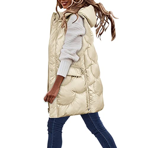 Winterjacke Damen, Weste Damen Mittellang Ärmellos Steppweste mit Kapuze Große Größen Daunenweste Winterjacke Kapuzenweste Winter Bodywarmer UBergangsjacke Frauen Winterweste Longweste Winterjacke Damen, Weste Damen Mittellang Ärmellos Steppweste mit Kapuze Große Größen Daunenweste Winterjacke Kapuzenweste Winter Bodywarmer UBergangsjacke Frauen Winterweste Longweste von Generic