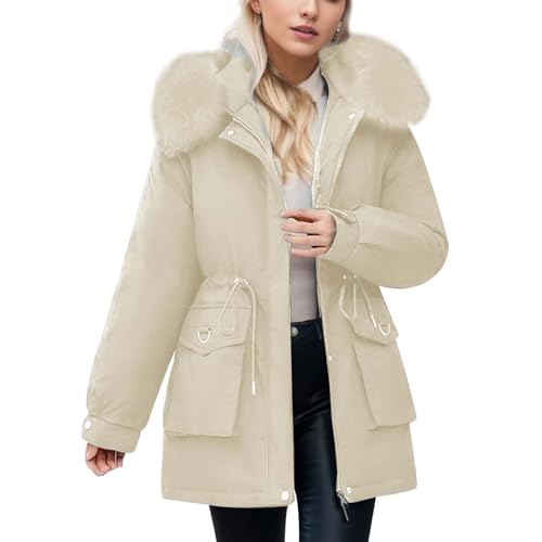 Winterjacke Damen, Wintermantel Damen Mittellange Warm Winterparka Jacke Daunenjacke mit Fellkapuze Winter Grosse Grössen Steppjacke Daunenmantel Frauen Warme Ubergangsjacke Outdoorjacke Winterjacke Damen, Wintermantel Damen Mittellange Warm Winterparka Jacke Daunenjacke mit Fellkapuze Winter Grosse Grössen Steppjacke Daunenmantel Frauen Warme Ubergangsjacke Outdoorjacke von Generic