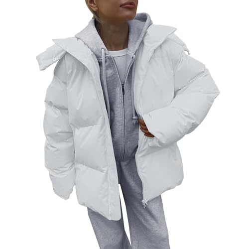 Winterjacke Damen, Wintermantel Damen Warm Winterparka Jacke Daunenjacke mit Abnehmbarer Kapuze Winter Oversize Steppjacke Mantel Frauen Warme Parkajacke Winterjacke Outdoorjacke von Generic