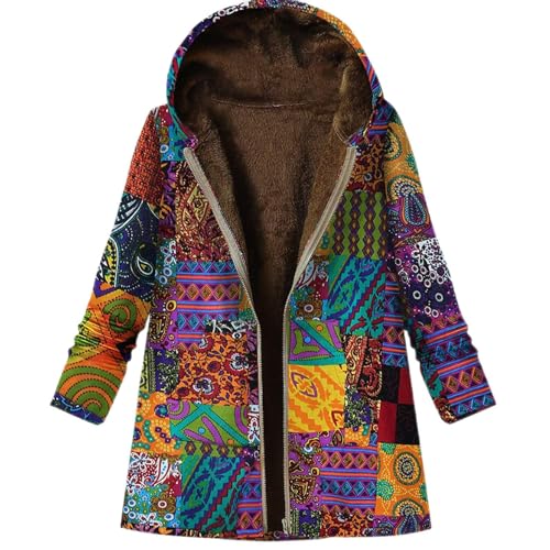 Black Friday Angebote 2024 Ab Wann Winterjacke Damen,Wollmantel Kariert Jacken Übergang Beste Winterjacken Pailletten Jacke Herbstjacke Mantel Ärmellose Weste Jacken Und(2-Orange,M) von Generic