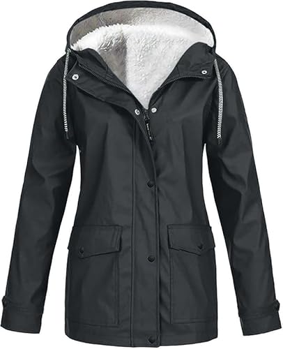 Winterjacke Damen Fleecejacke Regenmantel Kapuzenjacke mit Zip Winterjacke Lang Sweatjacke Warme Plüschjacke Outdoor Jacken Fahrradjacke Regenjacken Windjacke Wanderjacke Regenponcho Große Größe Winterjacke Damen Fleecejacke Regenmantel Kapuzenjacke mit Zip Winterjacke Lang Sweatjacke Warme Plüschjacke Outdoor Jacken Fahrradjacke Regenjacken Windjacke Wanderjacke Regenponcho Große Größe von Generic