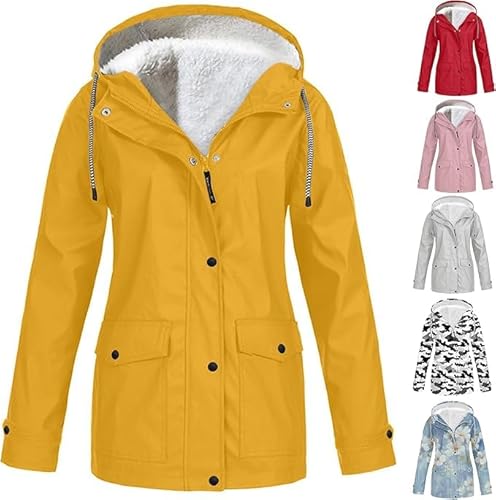 Winterjacke Damen Fleecejacke Regenmantel Kapuzenjacke mit Zip Winterjacke Lang Sweatjacke Warme Plüschjacke Outdoor Jacken Fahrradjacke Regenjacken Windjacke Wanderjacke Regenponcho Große Größe Winterjacke Damen Fleecejacke Regenmantel Kapuzenjacke mit Zip Winterjacke Lang Sweatjacke Warme Plüschjacke Outdoor Jacken Fahrradjacke Regenjacken Windjacke Wanderjacke Regenponcho Große Größe von Generic