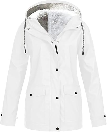 Winterjacke Damen Fleecejacke Regenmantel Kapuzenjacke mit Zip Winterjacke Lang Sweatjacke Warme Plüschjacke Outdoor Jacken Fahrradjacke Regenjacken Windjacke Wanderjacke Regenponcho Große Größe Winterjacke Damen Fleecejacke Regenmantel Kapuzenjacke mit Zip Winterjacke Lang Sweatjacke Warme Plüschjacke Outdoor Jacken Fahrradjacke Regenjacken Windjacke Wanderjacke Regenponcho Große Größe von Generic