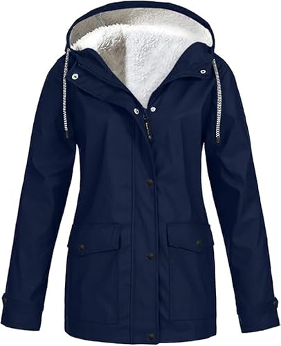 Winterjacke Damen Fleecejacke Regenmantel Kapuzenjacke mit Zip Winterjacke Lang Sweatjacke Warme Plüschjacke Outdoor Jacken Fahrradjacke Regenjacken Windjacke Wanderjacke Regenponcho Große Größe Winterjacke Damen Fleecejacke Regenmantel Kapuzenjacke mit Zip Winterjacke Lang Sweatjacke Warme Plüschjacke Outdoor Jacken Fahrradjacke Regenjacken Windjacke Wanderjacke Regenponcho Große Größe von Generic