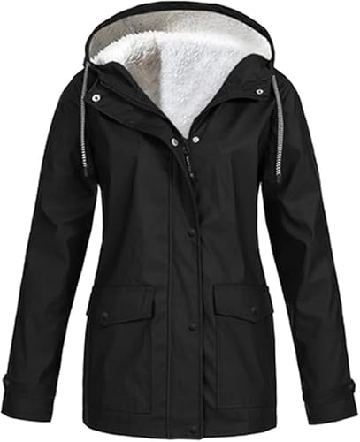 Winterjacke Damen Fleecejacke Regenmantel Kapuzenjacke mit Zip Winterjacke Lang Sweatjacke Warme Plüschjacke Outdoor Jacken Fahrradjacke Regenjacken Windjacke Wanderjacke Regenponcho Große Größe Winterjacke Damen Fleecejacke Regenmantel Kapuzenjacke mit Zip Winterjacke Lang Sweatjacke Warme Plüschjacke Outdoor Jacken Fahrradjacke Regenjacken Windjacke Wanderjacke Regenponcho Große Größe von Generic