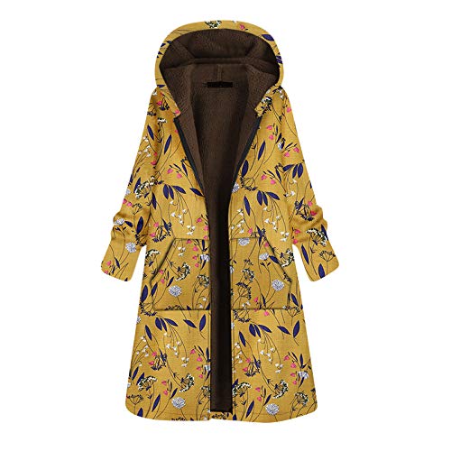 Winterjacke Damen Teddy Mäntel Plus Samtwarme winterwarmer Mantel Oberbekleidung Langer Wintermantel Teddyplüsch Wintermantel Hoodie schlanke Outwear Kapuzenjacke von Generic