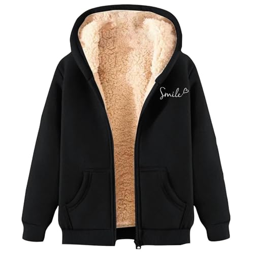 Winterjacke Damen Warm Fleecejacke Funktionsjacke Damen Plüschjacke Übergangsjacke mit Kapuze ReißVerschluss Elegant Sweatjacke Steppjacke Große Größen Outdoor Jacken Wintermantel Winterjacke Damen Warm Fleecejacke Funktionsjacke Damen Plüschjacke Übergangsjacke mit Kapuze ReißVerschluss Elegant Sweatjacke Steppjacke Große Größen Outdoor Jacken Wintermantel von Generic