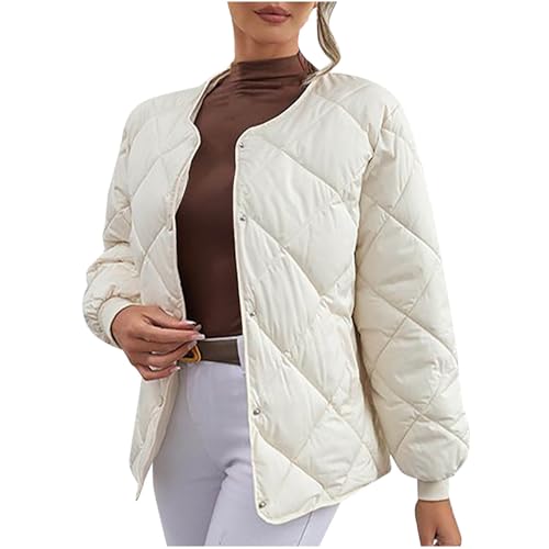 Winterjacke Für Frauen Winter Warme Stilvoller Übergangsjacke Verdickt Thermo Winterparka Langarm Verdickt Mäntel Lockere Passform Elegance Herbstmantel Winter Kleid Flauschige Jacken von Generic
