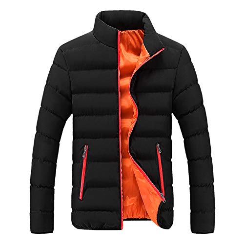 Winterjacke Herren Daunenjacke mit Kapuze Warm Jacke Leichte Steppjacke Winter Herren-Jackens Bequeme Kapuzenjacke Casual Puffer Jacket Basic Übergangsjacke Softshelljacke Outdoor Baumwolle Kleidung von Generic