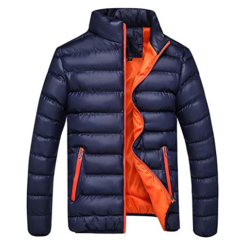 Winterjacke Herren Daunenjacke mit Reißverschluss Warm Jacke Leichte Steppjacke Herren Bequeme Casual Puffer Jacket Basic Übergangsjacke Outdoor Softshelljacke Winter Kleidung von Generic