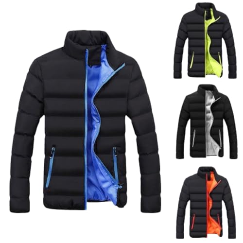 Winterjacke Herren Teenager Jungen Warm Gefüttert Steppjacke Stehkragen Jacke Langarm Casual Sportjacke Winter Outdoor Softshelljacke Winddicht Wanderjacke Wintermantel Übergangsjacke von Generic
