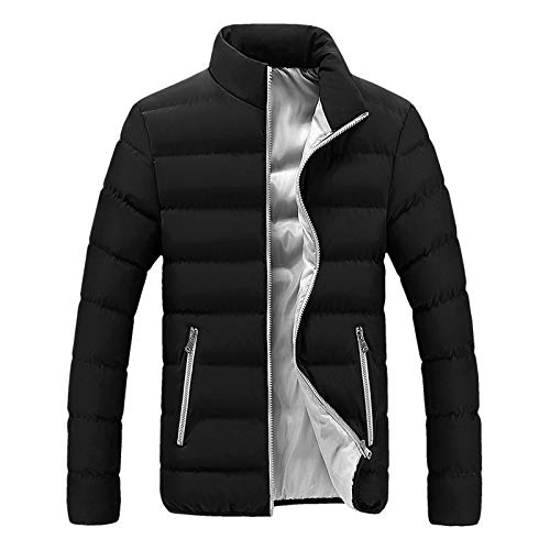Winterjacke Herren Teenager Jungen Warm Gefüttert Steppjacke Stehkragen Jacke Langarm Casual Sportjacke Winter Outdoor Softshelljacke Winddicht Wanderjacke Wintermantel Übergangsjacke von Generic