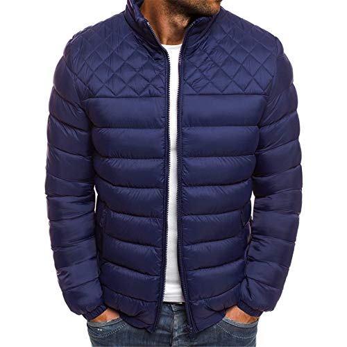 Winterjacke Herren Warm Gefüttert Übergangsjacke Leicht Steppjacke Sportlich Lange ärmel Jacke Stepp Schwarz Ohne Kapuze Gepolstert Outdoorjacke Fahrradjacke Daunenjacke Trainingsjacke für Männer von Generic