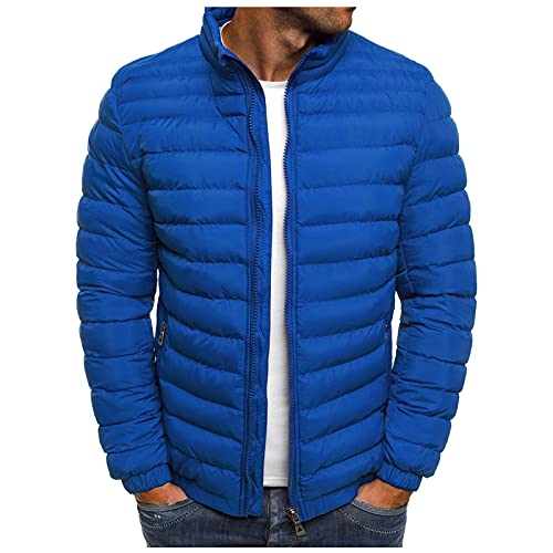 Winterjacke Herren Warm Gefüttert Übergangsjacke Leicht Steppjacke Sportlich Lange ärmel Jacke Stepp Schwarz Ohne Kapuze Gepolstert Outdoorjacke Fahrradjacke Daunenjacke Trainingsjacke für Männer von Generic