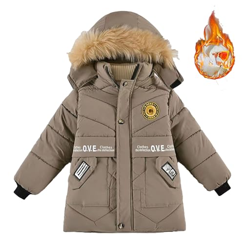 Winterjacke Mädchen - Daunenjacke Verdicken Mantel Fleece und Dicker Steppjacke Warme und Weich Reißverschluss Flauschjacke Coole Winterparka Kinder Kuscheljacke von Generic