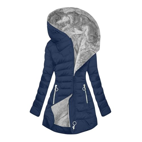 Wintermantel Damen Warm Fleece Damenmantel Gefüttert Bequemes Winterparka Winter Einfarbig Steppmantel Jacke mit Kapuze Parka Winddicht Lange Outdoorjacke Elegant Langarm Sportjacke Wintermantel Damen Warm Fleece Damenmantel Gefüttert Bequemes Winterparka Winter Einfarbig Steppmantel Jacke mit Kapuze Parka Winddicht Lange Outdoorjacke Elegant Langarm Sportjacke von Generic