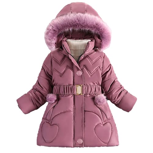 Wintermantel Mädchen Warm Winterjacke Daunenjacke Thermal Mantel Winddicht Puffer Jacket Classic Kapuzenjacke Mode Daunenmantel Regular Outdoorjacke Thermojacke Parka Mäntel 5-10 Jahre von Generic