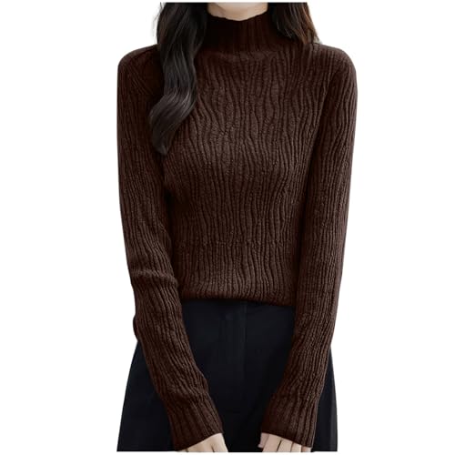 Winterpullover Für Damen Langarm Stilvoller Bluse Einfarbig Lockere Passform Pulloevr Thermo Elegance Warme Oberteil Frauen Leichter Lässige Sweatshirt Women Kapuzenpullover von Generic