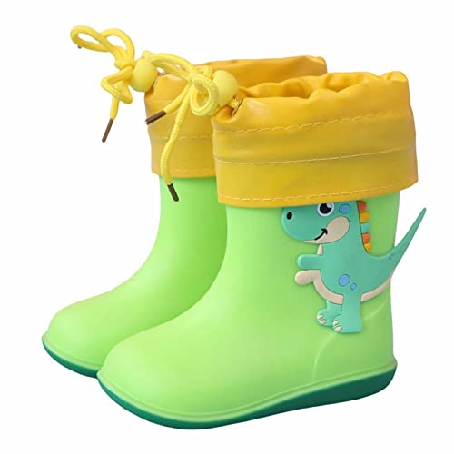 Winterschuhe Baby 6 12 Monate Kinder Kinder Kinder Regenschuhe Und Mädchen Wasserschuhe Baby Regenstiefel Gummistiefel Baby 1 Jahr (Green, 23.5 Infant) von Generic