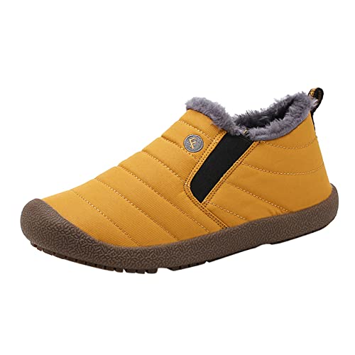 Winterschuhe Damen Boots Warm Gefütterte Wanderstiefel Wasserdicht Trekking-Schuhe Outdoor Wanderschuhe Winterboots Schneestiefel Outdoor Trekking Walking Stiefel (Yellow, 41) von Generic