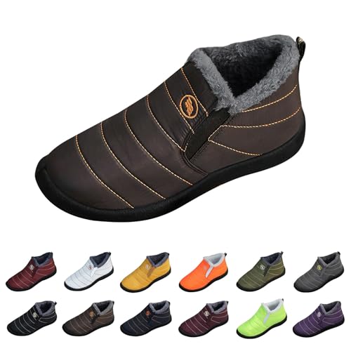Winterschuhe Damen Gefüttert - Schneeschuhe Kurzschaft Winterboots rutschfest Skischuhe Flach Ankle Boots Wasserdicht Schneeboots Bequem Schlupfstiefel Outdoor Kälteschutzstiefel Thermostiefel von Generic