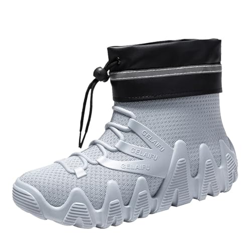 Winterschuhe Gefüttert Schneestiefel Herren Warm Schlupfstiefel Rutschfest Arbeitsschuhe Gartenschuhe Stiefeletten Rain Boots Regenstiefel Regenschuhe Outdoor Berufsschuhe Arbeitsstiefel von Generic