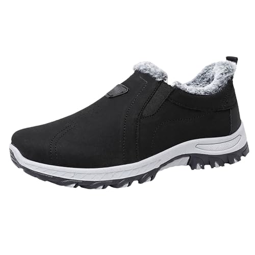 Winterschuhe Herren Gefüttert, Warm Winter Sneaker, Herren Outdoor Schuhe Wasserdicht, rutschfest Leicht Sport Stiefeletten, Komfort Trekkingschuhe Winterstiefel von Generic