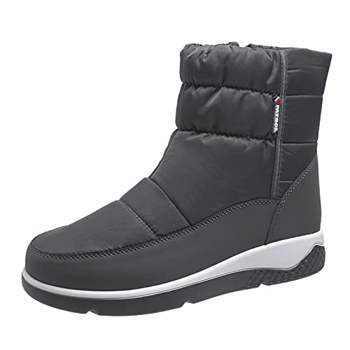 Winterschuhe Herren Gefüttert - Schneestiefel Damen Wasserdicht Winterstiefel Mit Seitlichem Reißverschluss Plateau Schneeschuhe Winter Schlupfboots Hoch Wanderschuhe Schneeboots Thermostiefel von Generic