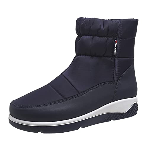 Winterschuhe Herren Gefüttert - Schneestiefel Damen Wasserdicht Winterstiefel Mit Seitlichem Reißverschluss Plateau Schneeschuhe Winter Schlupfboots Hoch Wanderschuhe Schneeboots Thermostiefel von Generic