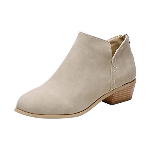 Winterstiefel Damen, Stiefeletten Damen mit Absatz Niederung Kurzschaft Ankle Boots V Cut Knöchel Stiefel Retro Wildleder Schlupfschuhe Kurzstiefel Elegant Kurz Damenstiefel Winterschuhe Winterstiefel Damen, Stiefeletten Damen mit Absatz Niederung Kurzschaft Ankle Boots V Cut Knöchel Stiefel Retro Wildleder Schlupfschuhe Kurzstiefel Elegant Kurz Damenstiefel Winterschuhe von Generic