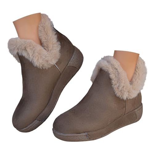 Winterstiefel Damen Gefüttert Schneestiefel Leicht Winterschuhe Leicht Wanderstiefel Komfort Kurzschaft Stiefeletten Wanderschuhe Wanderstiefel Wasserdicht Winterschuhe Boots von Generic