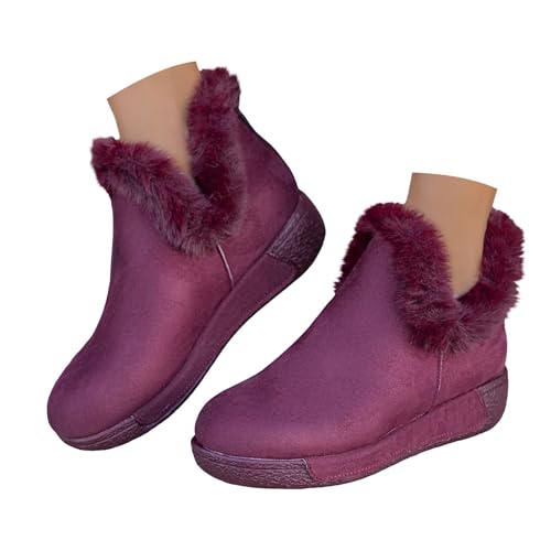 Winterstiefel Damen Gefüttert Schneestiefel Leicht Winterschuhe Leicht Wanderstiefel Komfort Kurzschaft Stiefeletten Wanderschuhe Wanderstiefel Wasserdicht Winterschuhe Boots von Generic