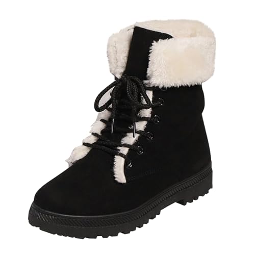 Winterstiefel Damen Gefüttert Winterboots Warme Plateau Schneeschuhe Komfort Winter Baumwollschuhe Leicht Outdoor Winterschuhe Kurzschaft Stiefel Boots rutschfest Trekkingschuhe von Generic