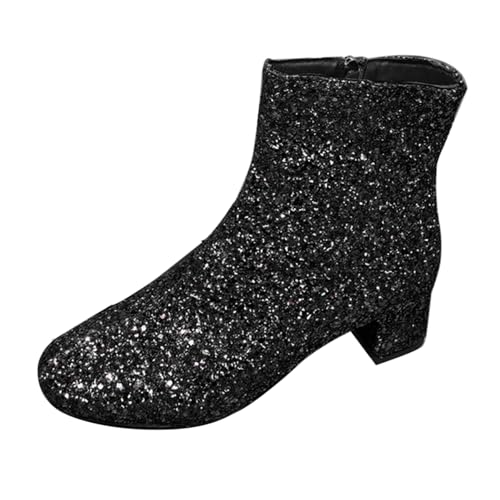 Winterstiefel Damen Leder Cowboystiefel Leder Winterschuhe Western Cowboy Boots Outdoor Halbschuhe Breit Cowboystiefel Kurz Cowboy Boots Stiefeletten Outdoor Braun von Generic