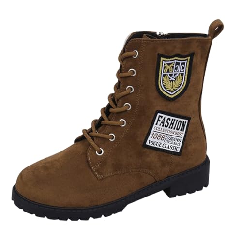 Winterstiefel Damen Schwarz Cowboystiefel Leder Boots Braun Outdoor Cowboy Stiefel Breit Cowboystiefel Schwarze Cowboy Boots Winterstiefel Schwarz Leder von Generic