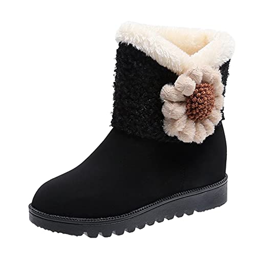 Winterstiefel Damen Wasserdicht Gefüttert Winterschuhe rutschfest Warme Wanderschuhe Warmfutter Flach Schlupfstiefel Outdoor Winter Herbst Frauen Thermo Stiefeletten Winterboots Kurzschaft Schuhe von Generic