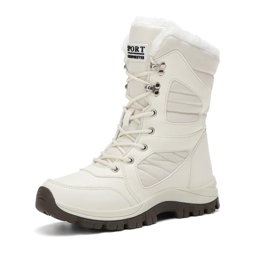 Winterstiefel Damen Winterschuhe Flüssig Futter Wärmeschutz Rutschschutz wasserdichte Schuhe Damen Wanderschuhe Snow Boots 36-42EU von Generic