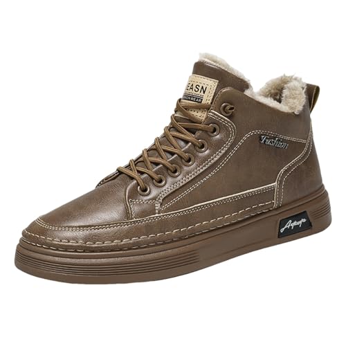 Winterstiefel Herren Gefüttert Schneestiefel Kurzschaft Stiefeletten Gefüttert Schneeschuhe Warm Komfort Leicht Winterschuhe Wanderstiefel Wanderstiefel Wasserdicht Wanderhalbschuhe Halbschaft von Generic