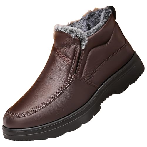 Winterstiefel Herren Kurzschaft Gefüttert Stiefeletten Leicht Winterschuhe Wasserdicht Wanderschuhe Warm Leicht Winterschuhe Wanderschuhe Trekkingschuhe Warm Schneestiefel Classics von Generic
