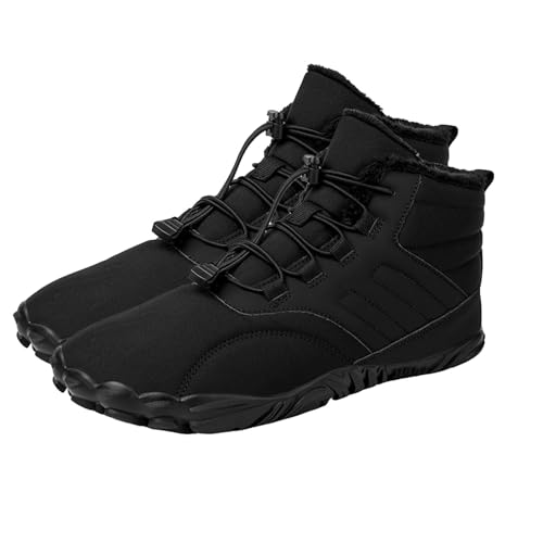 Winterstiefel für Damen, Schneestiefel für Damen, rutschfeste Schneestiefel, kurze Stiefel, Winterschuhe, Wanderschuhe, wasserdicht, zum Joggen, Klettern, Schwarz , 45 EU von Generic