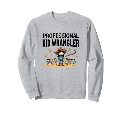 Witziges Geschenk für Lehrer, Unisex, für Kinder, Wrangler Sweatshirt, Unisex für Erwachsene, Grau Meliert, M von Generic